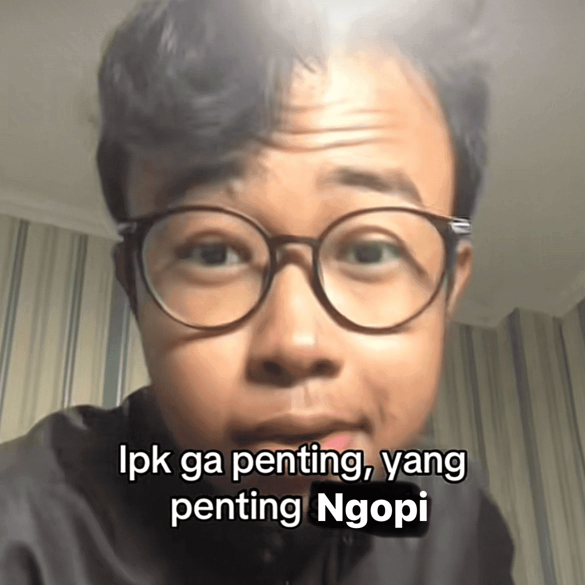 Beautiful latte art in a ceramic cup on a wooden counter